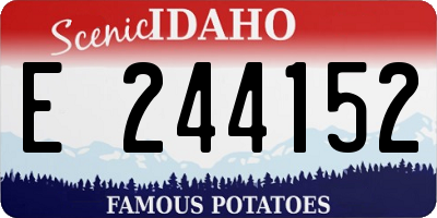 ID license plate E244152