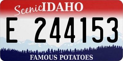 ID license plate E244153