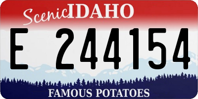 ID license plate E244154