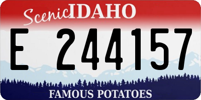 ID license plate E244157