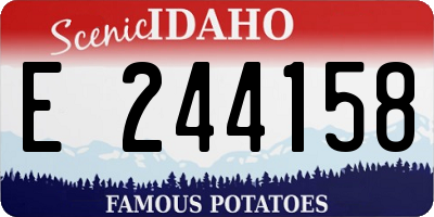ID license plate E244158