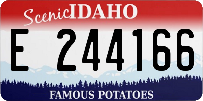 ID license plate E244166