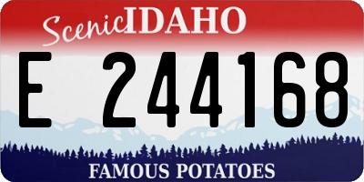 ID license plate E244168