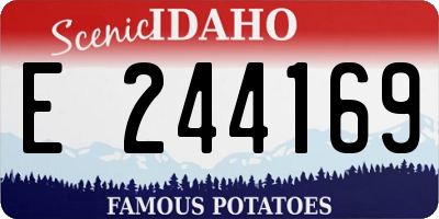 ID license plate E244169
