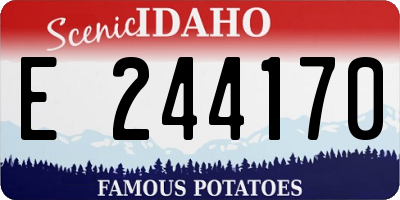 ID license plate E244170