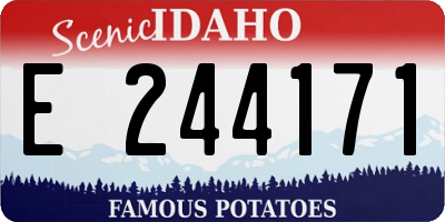 ID license plate E244171
