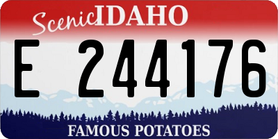 ID license plate E244176