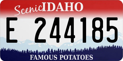 ID license plate E244185
