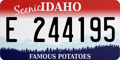ID license plate E244195
