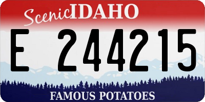 ID license plate E244215