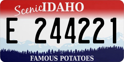 ID license plate E244221