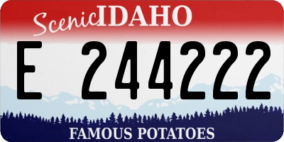 ID license plate E244222