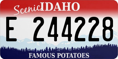 ID license plate E244228