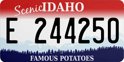 ID license plate E244250