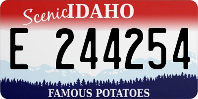ID license plate E244254