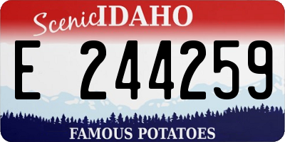ID license plate E244259
