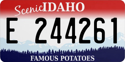 ID license plate E244261