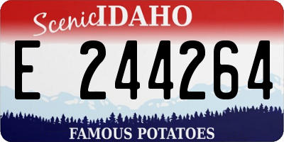 ID license plate E244264