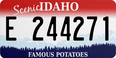 ID license plate E244271