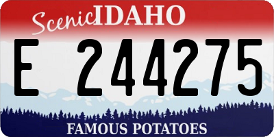 ID license plate E244275