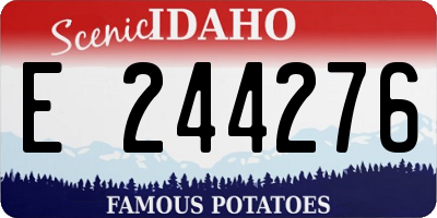 ID license plate E244276
