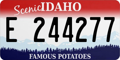 ID license plate E244277