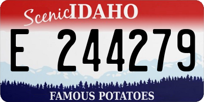 ID license plate E244279