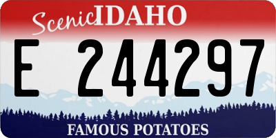 ID license plate E244297