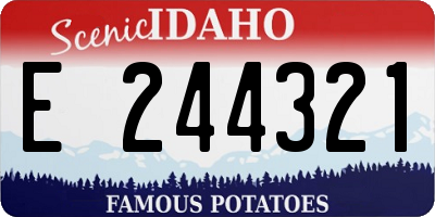 ID license plate E244321