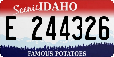 ID license plate E244326