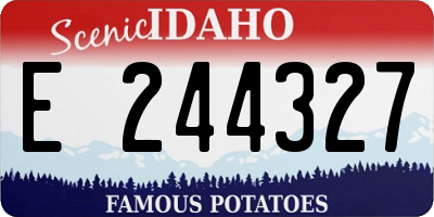 ID license plate E244327