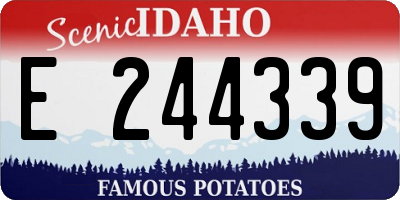 ID license plate E244339