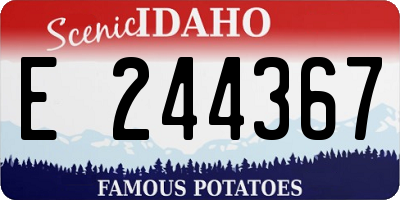 ID license plate E244367