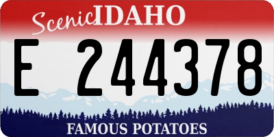 ID license plate E244378