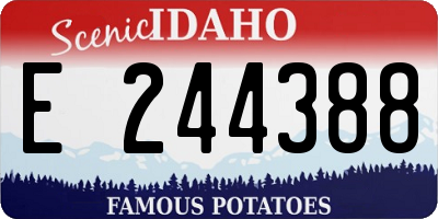 ID license plate E244388
