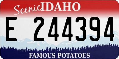 ID license plate E244394