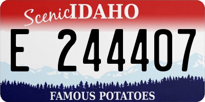 ID license plate E244407