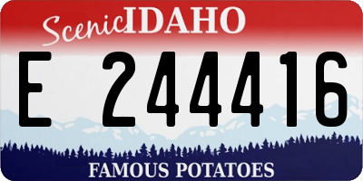 ID license plate E244416