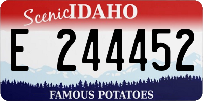 ID license plate E244452