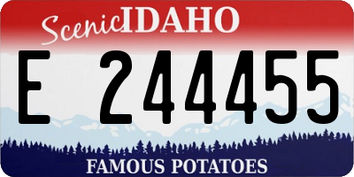 ID license plate E244455