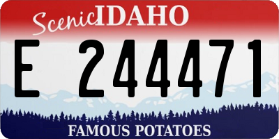 ID license plate E244471
