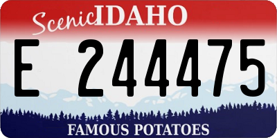 ID license plate E244475