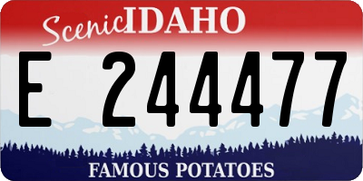 ID license plate E244477