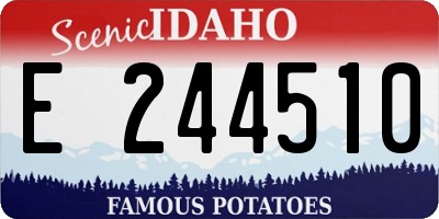 ID license plate E244510