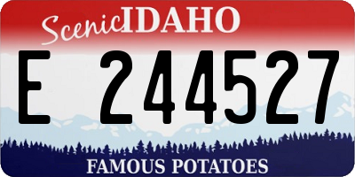 ID license plate E244527