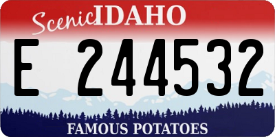 ID license plate E244532