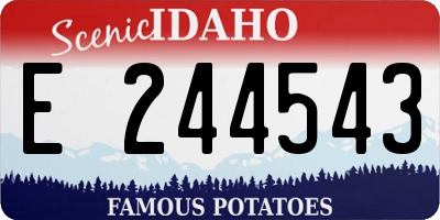 ID license plate E244543