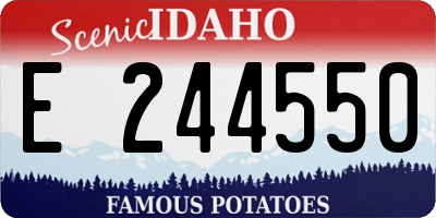 ID license plate E244550