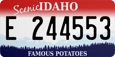 ID license plate E244553