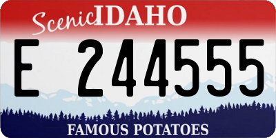 ID license plate E244555